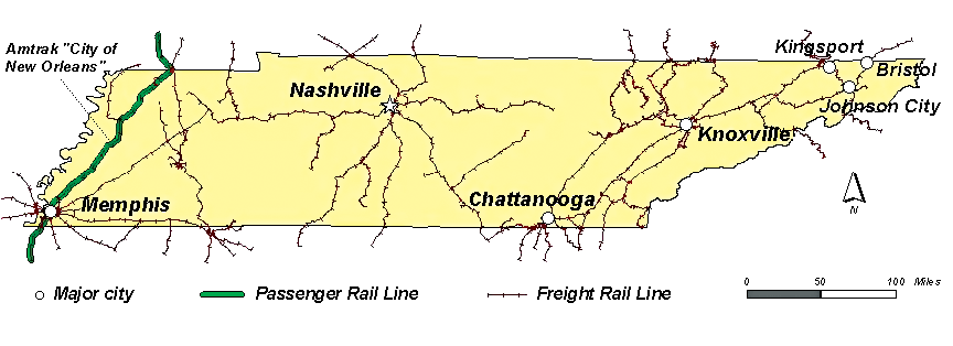 Tennessee Rail Service - Tennessee - UrbanPlanet.org