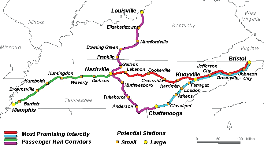 Tennessee Rail Service - Tennessee - UrbanPlanet.org